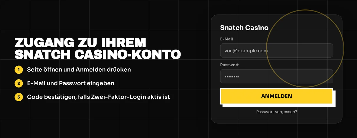 Öffne Login-Formular schnell.